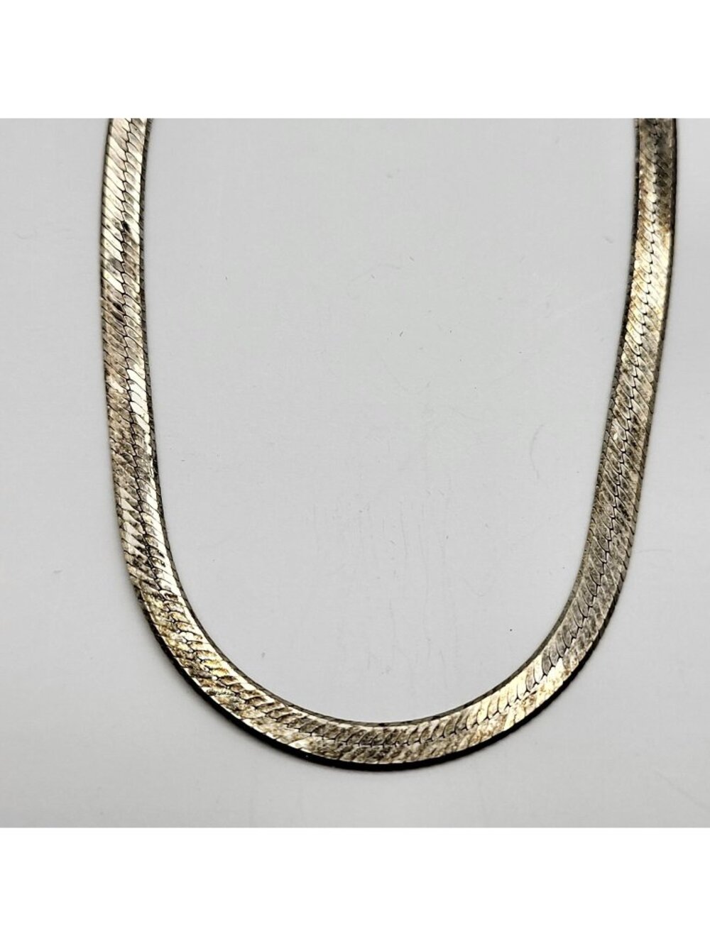 Vintage Sterling Silver Bracelet Flat Chain